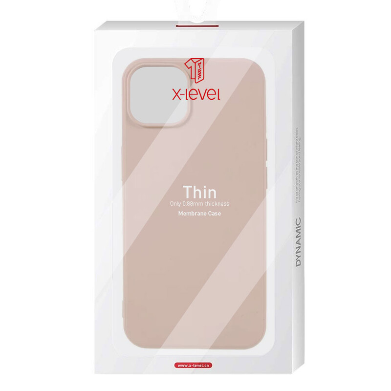Husa X-Level Thin - iPhone 14 Pro Max - MicroFiber, Cream