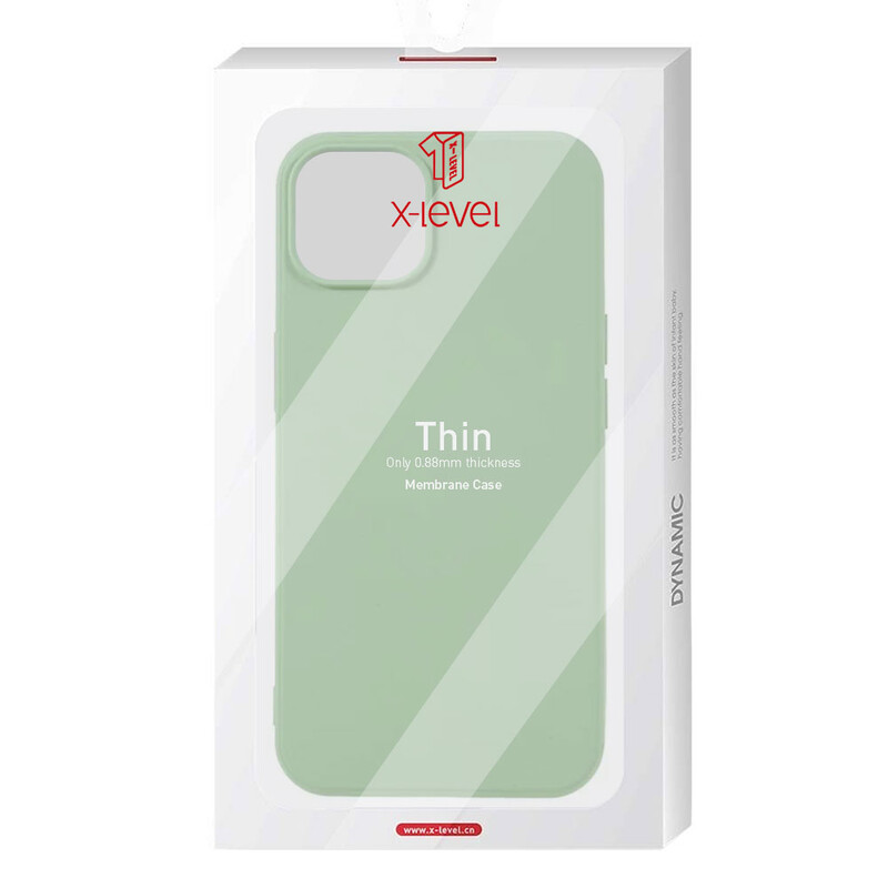 Husa X-Level Thin - iPhone 14 Pro Max - MicroFiber, Light Green