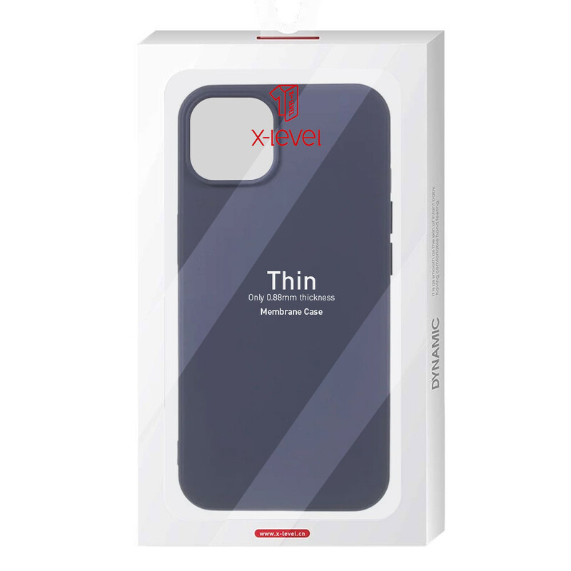 Husa X-Level Thin - iPhone 15 - MicroFiber, Navy Blue