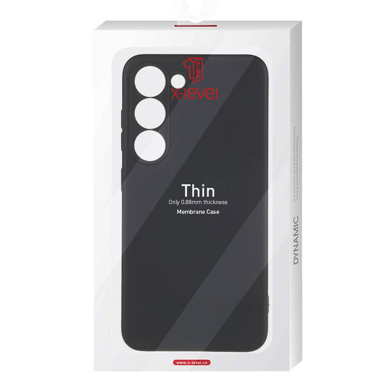 Husa X-Level Thin - Samsung A20s (A207) - MicroFiber, Black