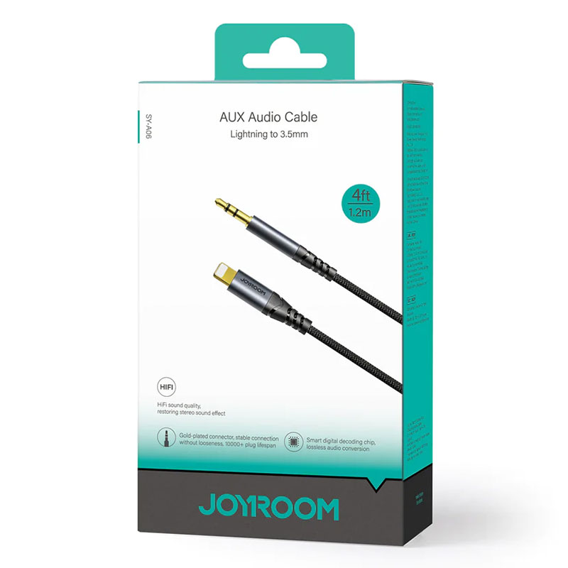 Joyroom (SY-A06) - Cablu Audio, Lightning la Jack 3.5mm (M) - 1.2m, Black