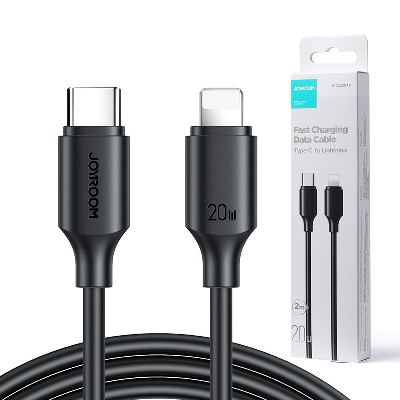 Joyroom (S-CL020A9) - Cablu Date si Incarcare, USB-C la Lightning, PD20W, QC3.0, 2m, Black
