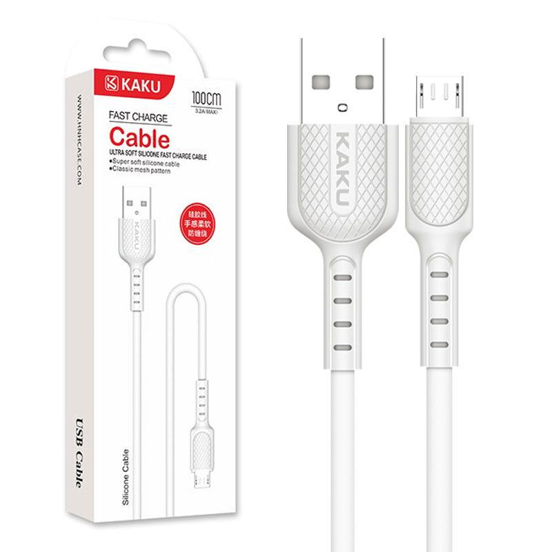 Kaku (KSC-111) - Cablu Date si Incarcare, USB-A la MicroUSB, 2.4A, 1m, White
