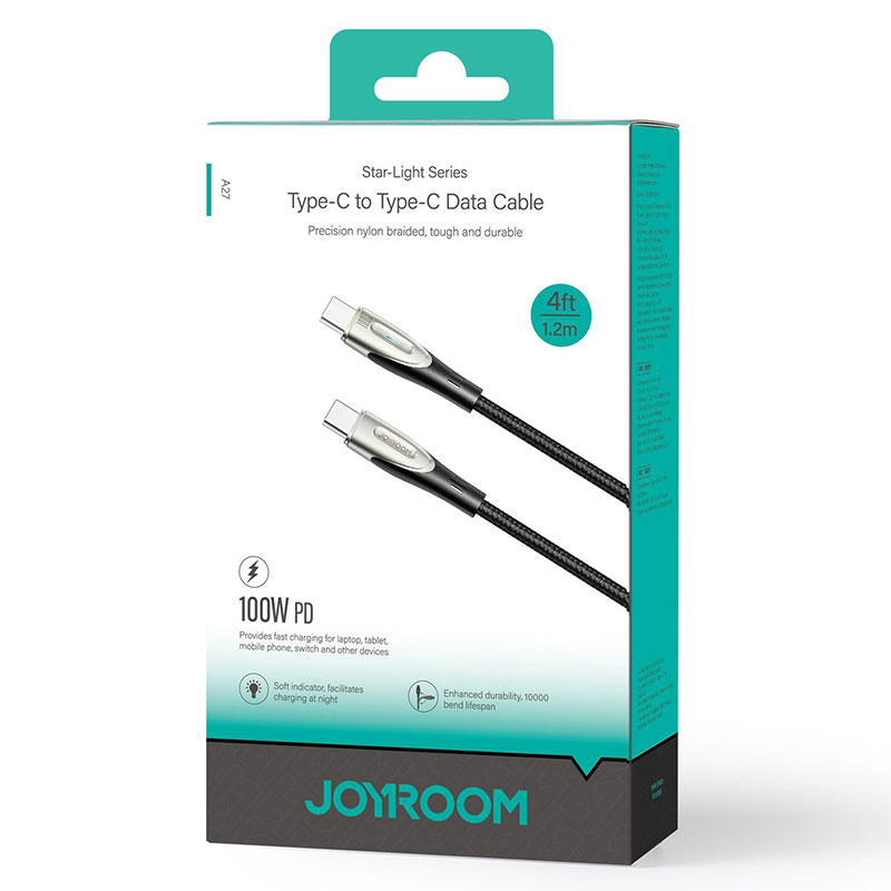 Joyroom (A31-CL3) - Cablu Date si Incarcare, USB-C la Lightning, PD30W, QC3.0, LED, 1.2m, Black