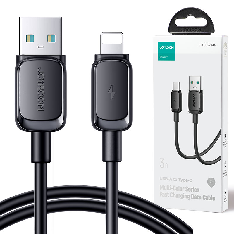 Joyroom (S-AL012A14) - Cablu Date si Incarcare, USB-A la Lightning, 3A, 1.2m, Black