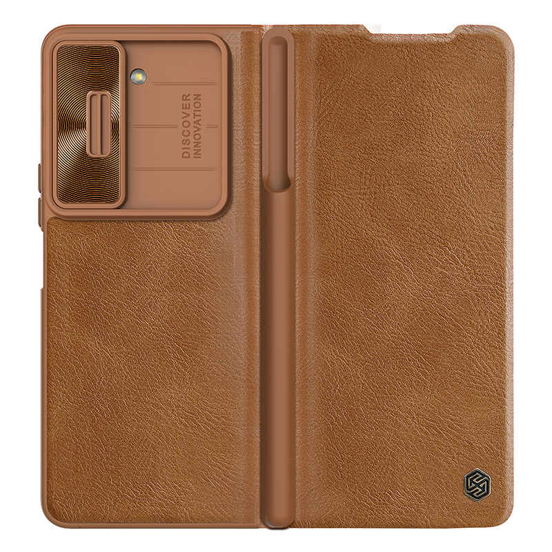 Husa Nillkin » Samsung Z Fold5 (F946), Qin Leather, PC Leather, BROWN