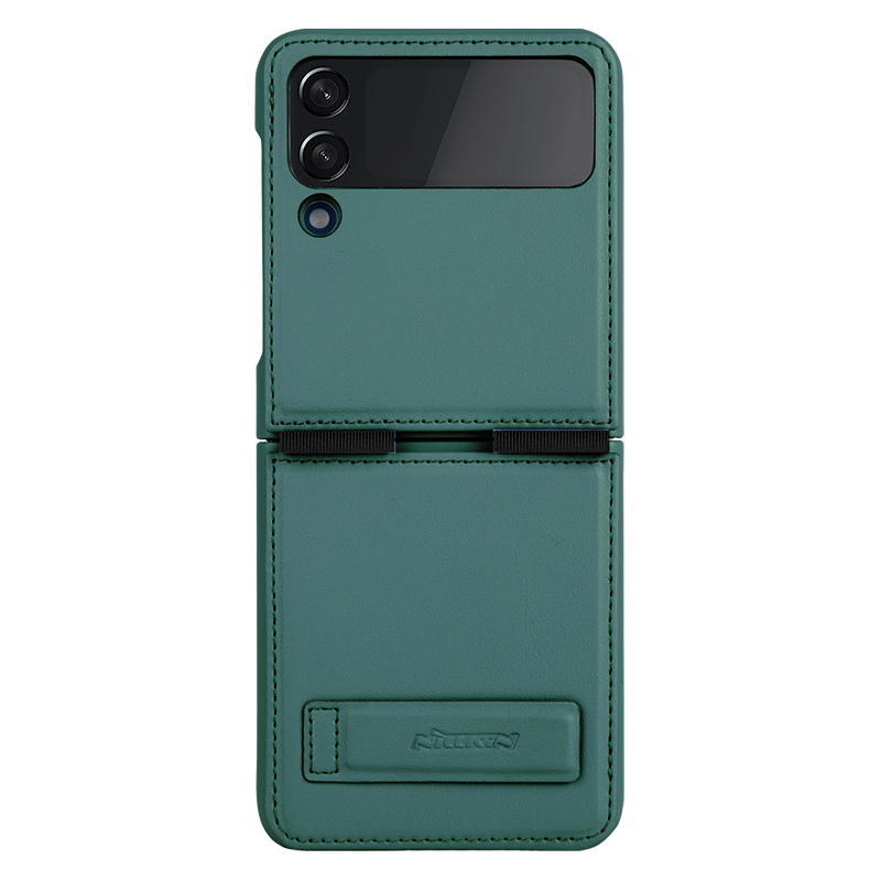 Husa Nillkin » Samsung Z Flip4 (F721), Qin Leather, PC Leather, Deep Green