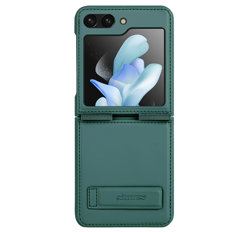 Husa Nillkin » Samsung Z Flip5 (F731), Qin Leather, PC Leather, Deep Green