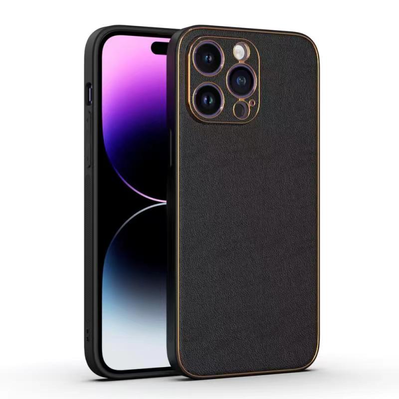 Husa Yolo, iPhone 15 Plus, Eco-Leather, TPU Edge, Black
