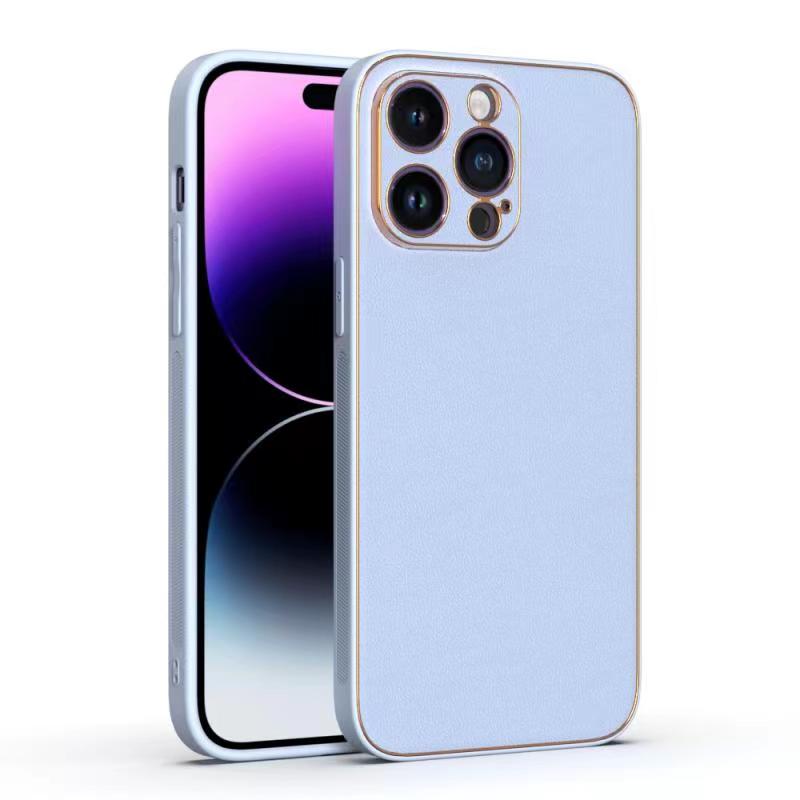 Husa Yolo, iPhone 15 Pro, Eco-Leather, TPU Edge, Sky Blue