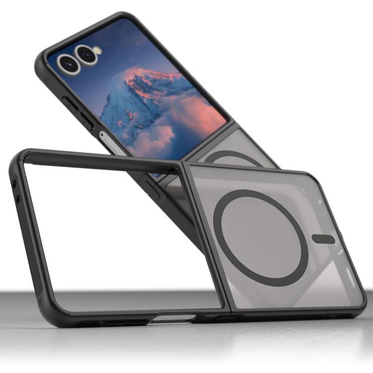 Husa MagFrost Pro » Samsung Z Flip7 (F766), Matte MagSafe, Frosted Gray / BLACK