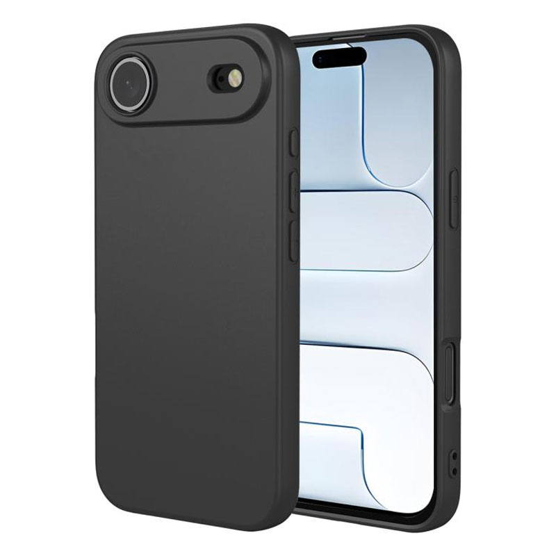 Husa Soft » iPhone 17 Air, MicroFiber, TPU, Deep BLACK
