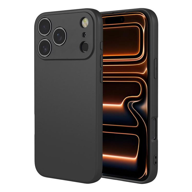 Husa Soft » iPhone 17 Pro Max, MicroFiber, TPU, Deep BLACK