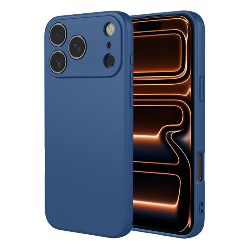 Husa Soft » iPhone 17 Pro, MicroFiber, TPU, Navy BLUE