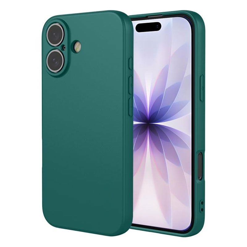 Husa Soft » iPhone 17, MicroFiber, TPU, Dark GREEN