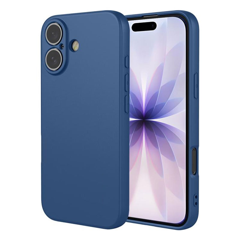 Husa Soft » iPhone 17, MicroFiber, TPU, Navy BLUE