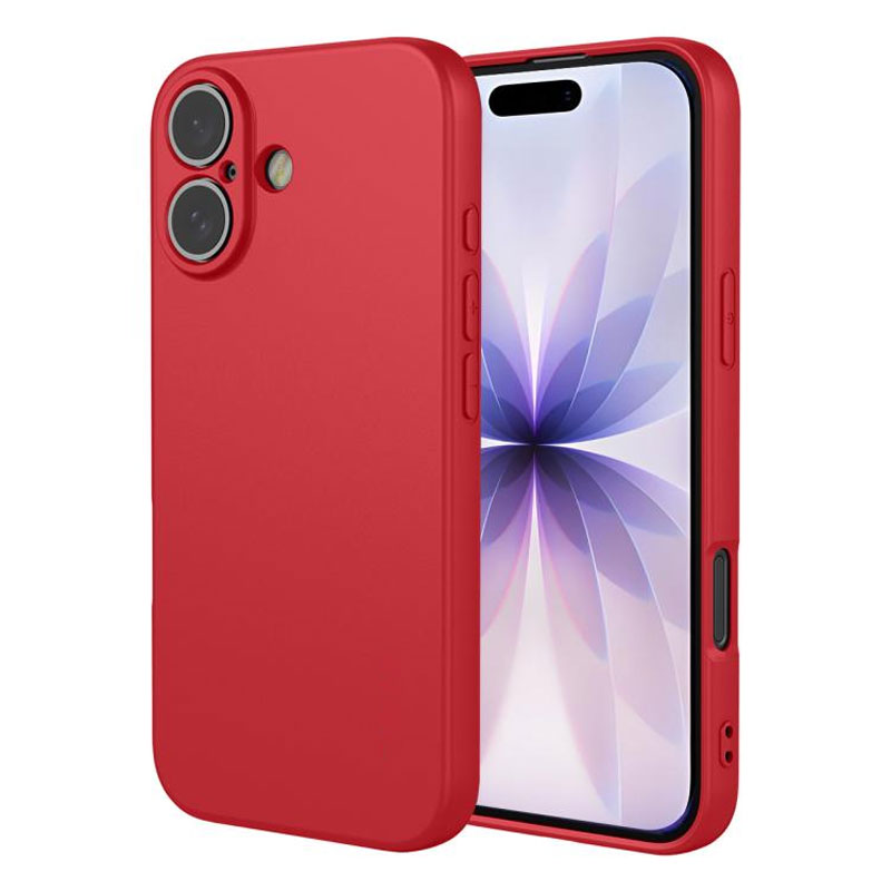 Husa Soft » iPhone 17, MicroFiber, TPU, Pure RED