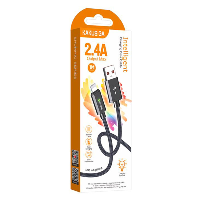 Kaku (KSC-967) - Cablu Date si Incarcare, USB-A la Lightning, 18W, 2.4A, 1m, Black