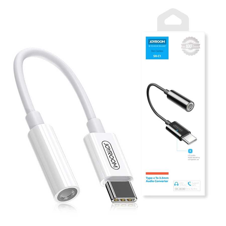 Joyroom (SH-C1) - Cablu Audio, USB-C la Jack 3.5mm (F) - 12cm, White