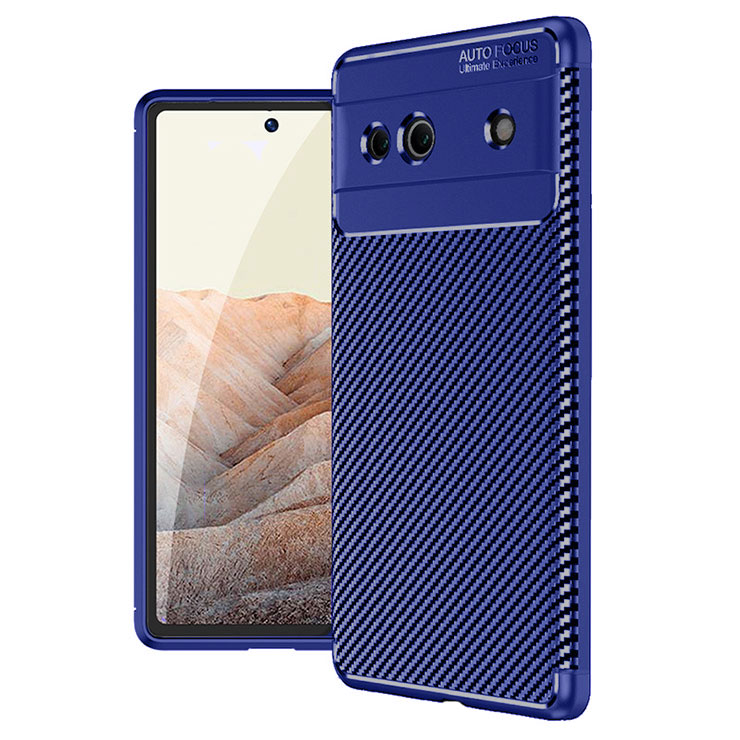 Husa AutoFocus » iPhone 12 Pro / 12, Carbon Grain, Blue