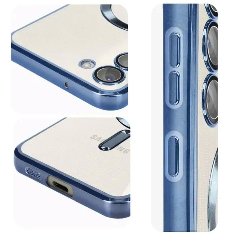 Husa Plating - Samsung S23 Plus (S916) - silicon cu MagSafe, Slim, Clear | Blue