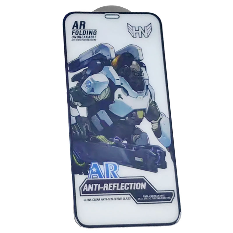 99H » Clear (AR) » Folie iPhone 14 Pro » 3D Full Glass, Anti-Reflect, frame BLACK