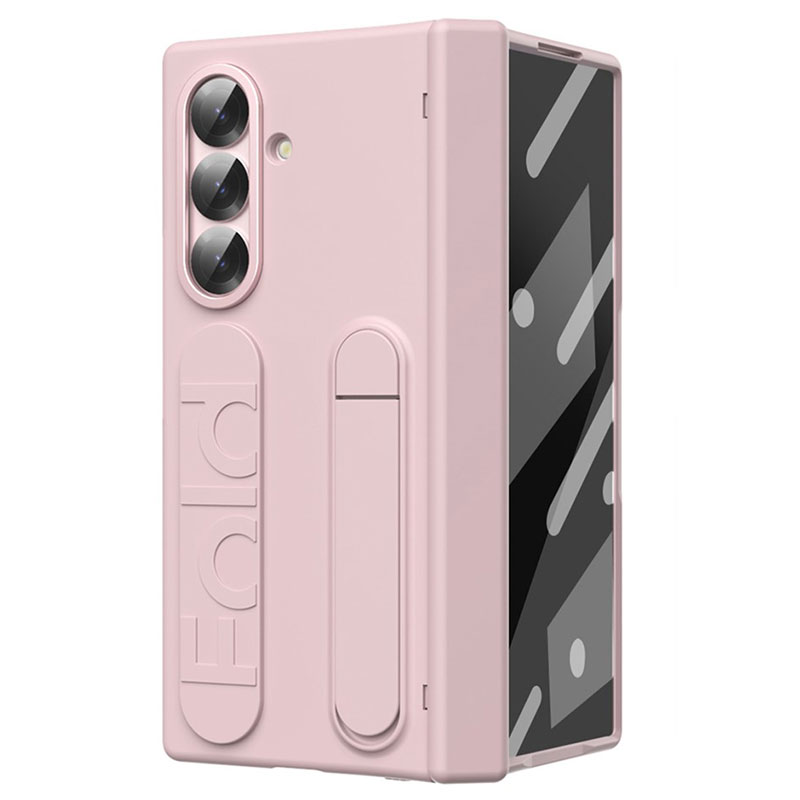 Husa Kickstand - Samsung Z Fold7 (F966) - Hard PC, Wristband si suport Stand, PINK