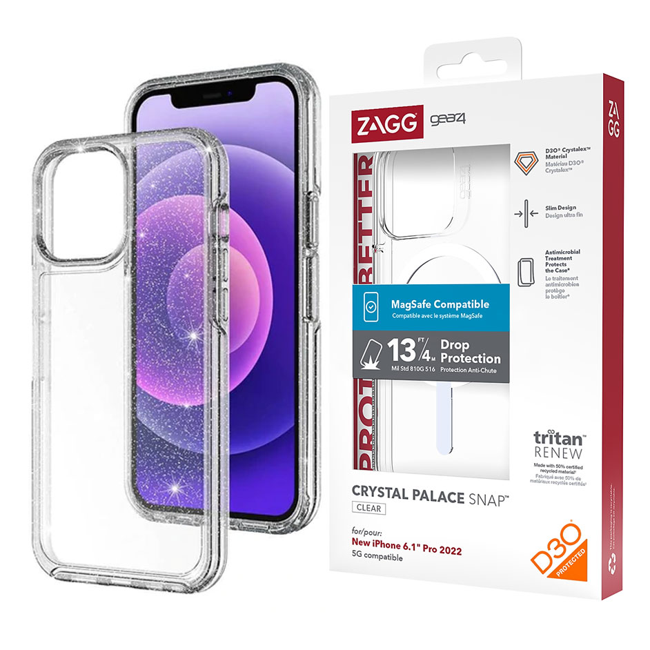 Husa gear4 » iPhone 13 Pro - ShockProof, Clear/Glitter