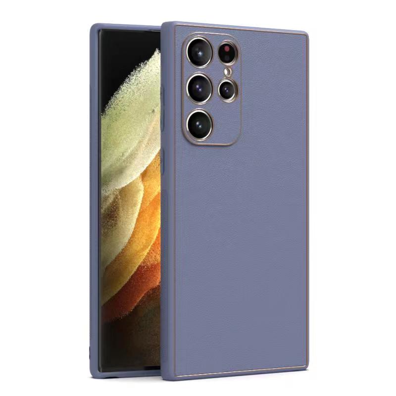 Husa Yolo, Samsung A54 (A546), Eco-Leather, TPU Edge, Lila