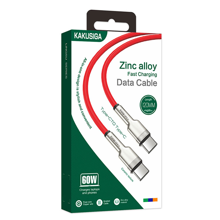 Kaku (KSC-685) - Cablu Date si Incarcare, USB-C, PD60W, QC3.0, 1.2m, Red