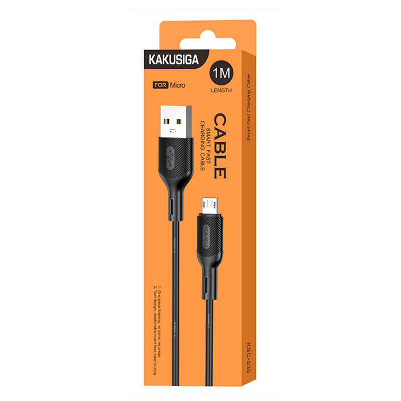 Kaku (KSC-535) - Cablu Date si Incarcare, USB-A la MicroUSB, 18W, 2.4A, 1m, Black