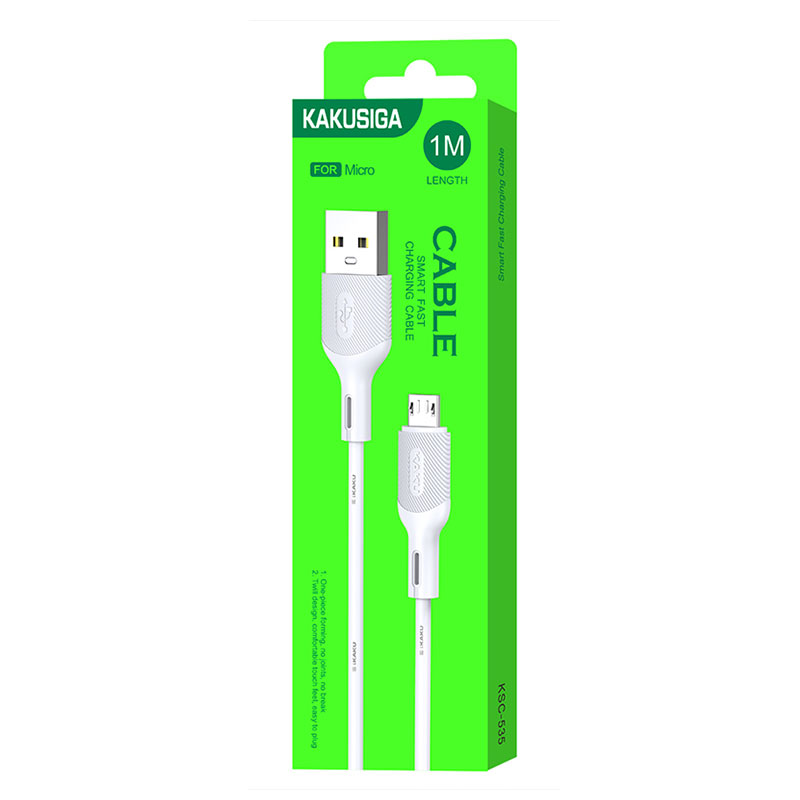 Kaku (KSC-535) - Cablu Date si Incarcare, USB-A la MicroUSB, 18W, 2.4A, 1m, White