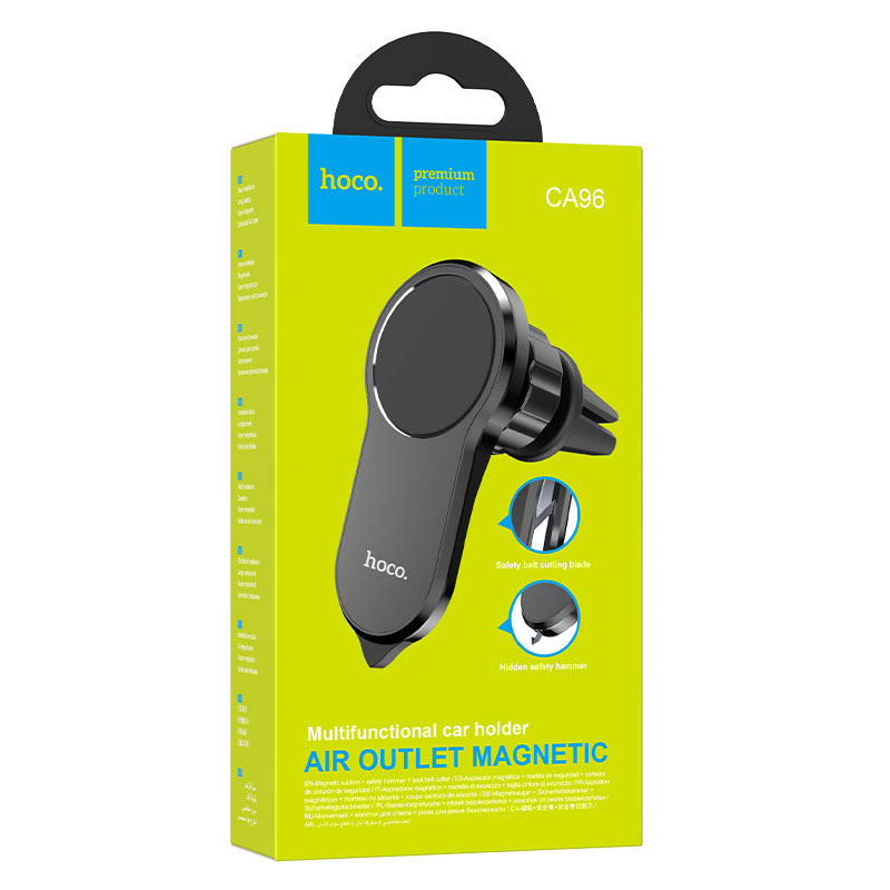 Hoco (CA96) - Suport Auto, Magnetic, montaj Ventilatie, Compact, Black