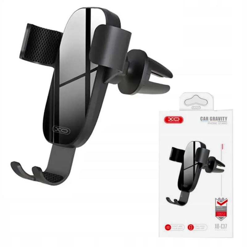 XO (C37) - Suport Auto, cu cleme laterale, montaj Ventilatie, MultiAngle, AutoGravity, Black