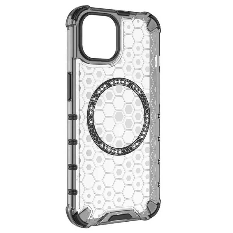 Husa HoneyComb » iPhone 14 Pro Max, Magnet MagCase, AntiDrop Corners, WHITE